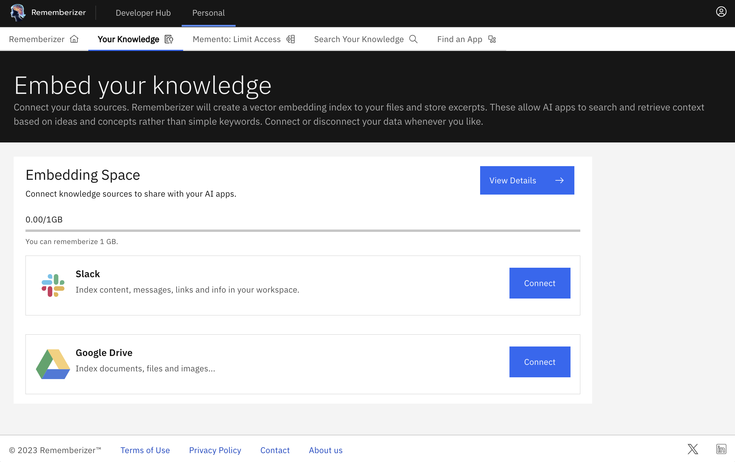 Seu Conhecimento, pronto para se conectar ao Slack