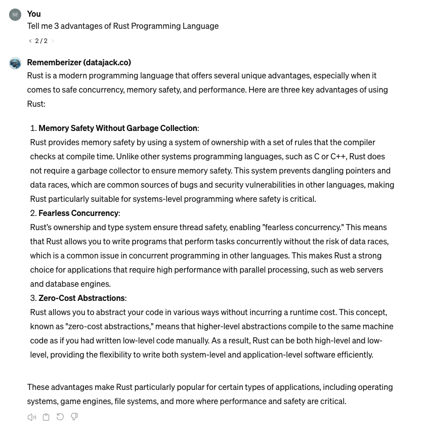 Interagindo com os Aplicativos Rememberizer GPT